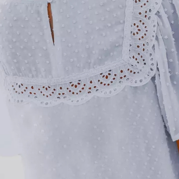 ♥️New boutique swiss dot flutter sleeve top - Picture 10 of 14